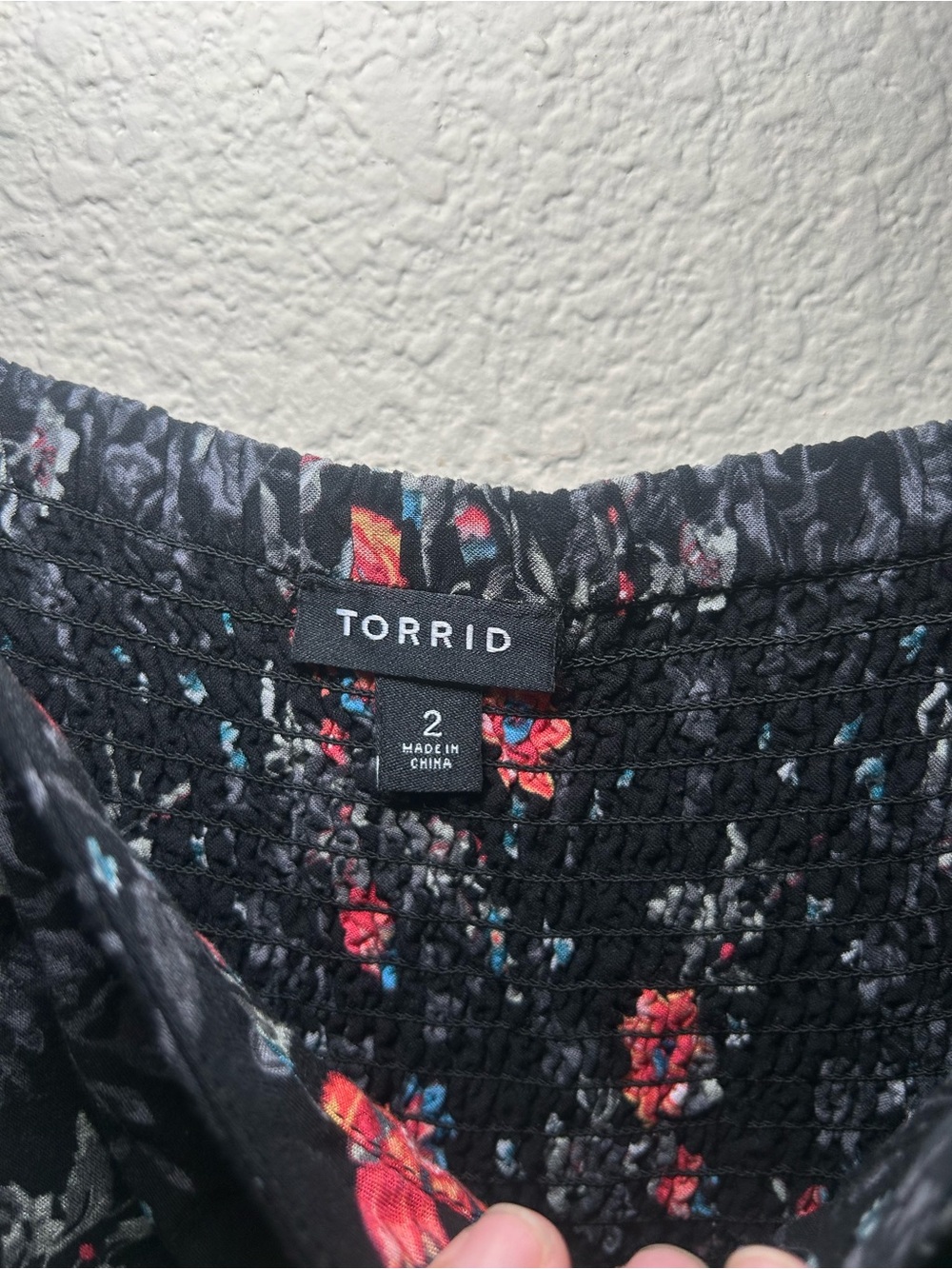 Torrid Black Floral Dress Midi Cami Tank Red Blue Accents Summer Fall Casual 2X - Picture 4 of 7
